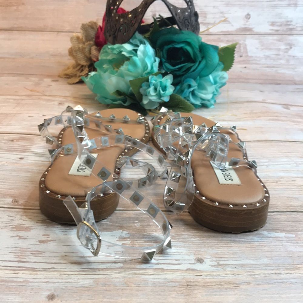 Steve Madden Clear Travel Gladiator Sandal - Picture 5 of 9